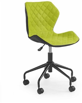 Detská stolička na kolieskach Matrix - zelená / čierna 2