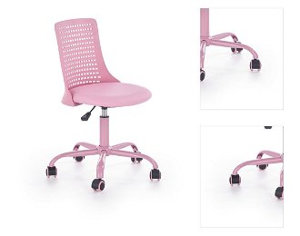 Detská stolička na kolieskach Pure - ružová 3