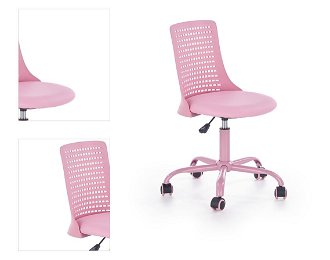 Detská stolička na kolieskach Pure - ružová 4