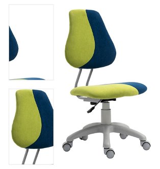 Detská stolička na kolieskach Raidon - zelená / modrá / sivá 4