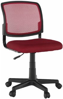 Detská stolička na kolieskach Ramiza - tmavočervená / čierna 2