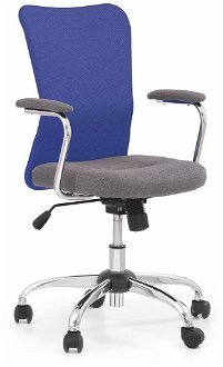 Detská stolička na kolieskach s podrúčkami Andy - modrá / sivá 2