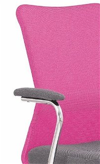Detská stolička na kolieskach s podrúčkami Andy - ružová / sivá 6