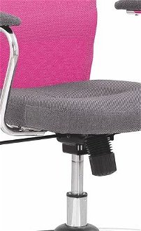 Detská stolička na kolieskach s podrúčkami Andy - ružová / sivá 5