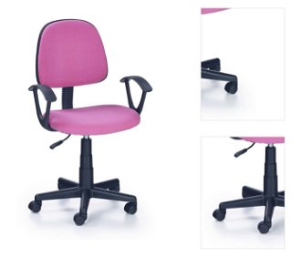 Detská stolička na kolieskach s podrúčkami Darian BIS - ružová 3