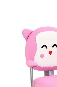 Detská stolička na kolieskach s podrúčkami Kitty - ružová / biela 6