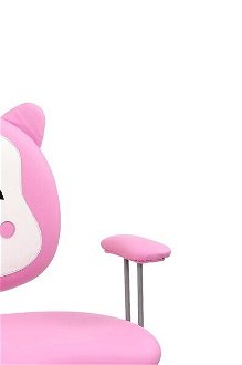 Detská stolička na kolieskach s podrúčkami Kitty - ružová / biela 7