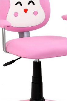 Detská stolička na kolieskach s podrúčkami Kitty - ružová / biela 5