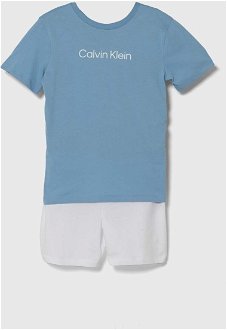 Detské bavlnené pyžamo Calvin Klein Underwear s potlačou
