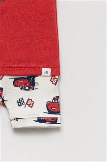 Detské bavlnené pyžamo GAP červená farba, s potlačou 9