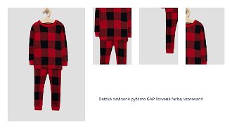 Detské bavlnené pyžamo GAP červená farba, vzorovaná 1