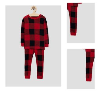 Detské bavlnené pyžamo GAP červená farba, vzorovaná 3