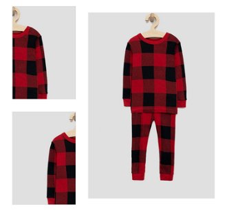 Detské bavlnené pyžamo GAP červená farba, vzorovaná 4