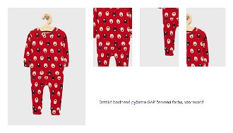 Detské bavlnené pyžamo GAP červená farba, vzorovaná 1