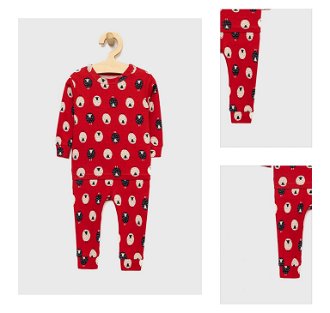 Detské bavlnené pyžamo GAP červená farba, vzorovaná 3