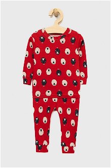 Detské bavlnené pyžamo GAP červená farba, vzorovaná 2