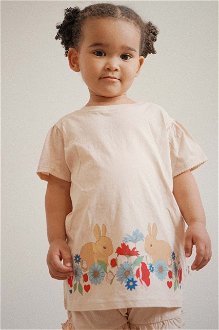 Detské bavlnené pyžamo Konges Sløjd ružová farba, s potlačou