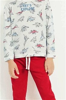 Detské bavlnené pyžamo Mayoral červená farba, s potlačou 5