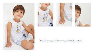 Detské bavlnené pyžamo Mayoral tmavomodrá farba, s potlačou 1