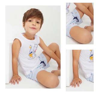 Detské bavlnené pyžamo Mayoral tmavomodrá farba, s potlačou 3