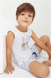 Detské bavlnené pyžamo Mayoral tmavomodrá farba, s potlačou 2