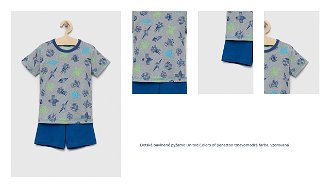 Detské bavlnené pyžamo United Colors of Benetton tmavomodrá farba, vzorovaná 1