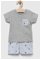 Detské bavlnené pyžamo zippy šedá farba, vzorovaná