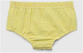 Detské bavlnené šortky Jamiks žltá farba, vzorované