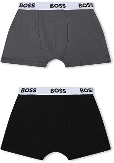 Detské boxerky BOSS 2-pak šedá farba