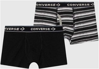Detské boxerky Converse 2-pak čierna farba