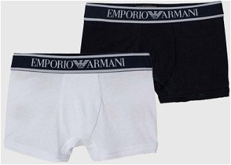 Detské boxerky Emporio Armani 2-pak biela farba