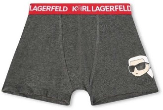 Detské boxerky Karl Lagerfeld 2-pak šedá farba
