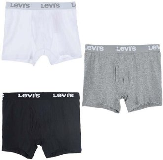 Detské boxerky Levi's 3-pak biela farba