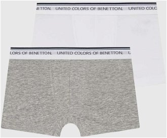 Detské boxerky United Colors of Benetton 2-pak šedá farba