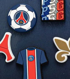 Detské odznaky na topánky Crocs Paris St Germain 5-pak tmavomodrá farba, 10012289 5