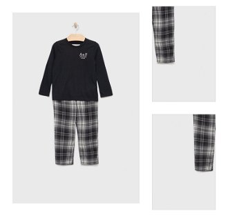 Detské pyžamo Abercrombie & Fitch čierna farba, jednofarebná 3