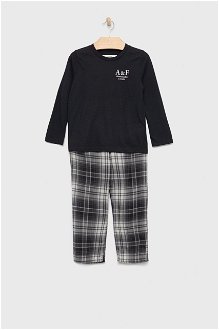 Detské pyžamo Abercrombie & Fitch čierna farba, jednofarebná 2