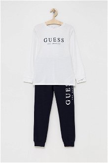 Detské pyžamo Guess biela farba, s potlačou