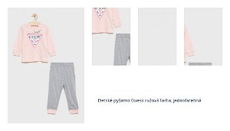 Detské pyžamo Guess ružová farba, jednofarebná 1