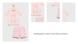 Detské pyžamo Guess ružová farba, s potlačou 1