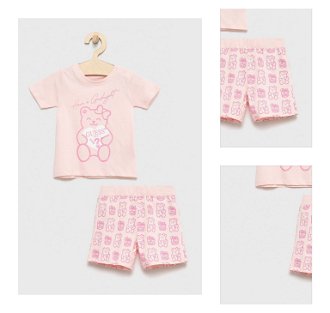 Detské pyžamo Guess ružová farba, s potlačou 3