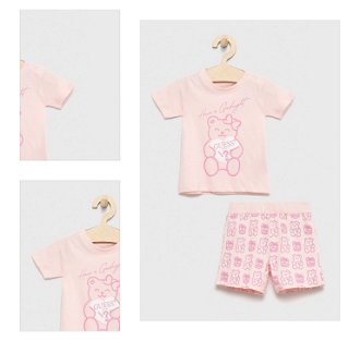 Detské pyžamo Guess ružová farba, s potlačou 4