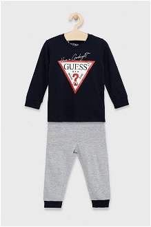 Detské pyžamo Guess tmavomodrá farba, jednofarebná