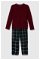 Detské pyžamo Tommy Hilfiger červená farba, vzorovaná