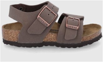 Detské sandále Birkenstock hnedá farba