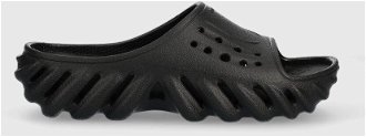 Detské šľapky Crocs ECHO SLIDE čierna farba