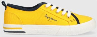 Detské tenisky Pepe Jeans žltá farba 2