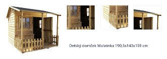 Detský domček Malwinka 190,5x143x159 cm 1