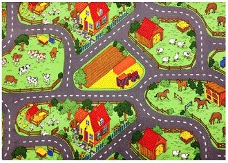 Detský hrací koberec farma 2 - detský hrací koberec farma 2 - 140 x