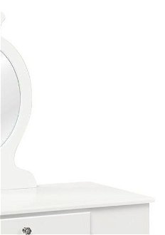 Detský toaletný stolík so zrkadlom, biely 7